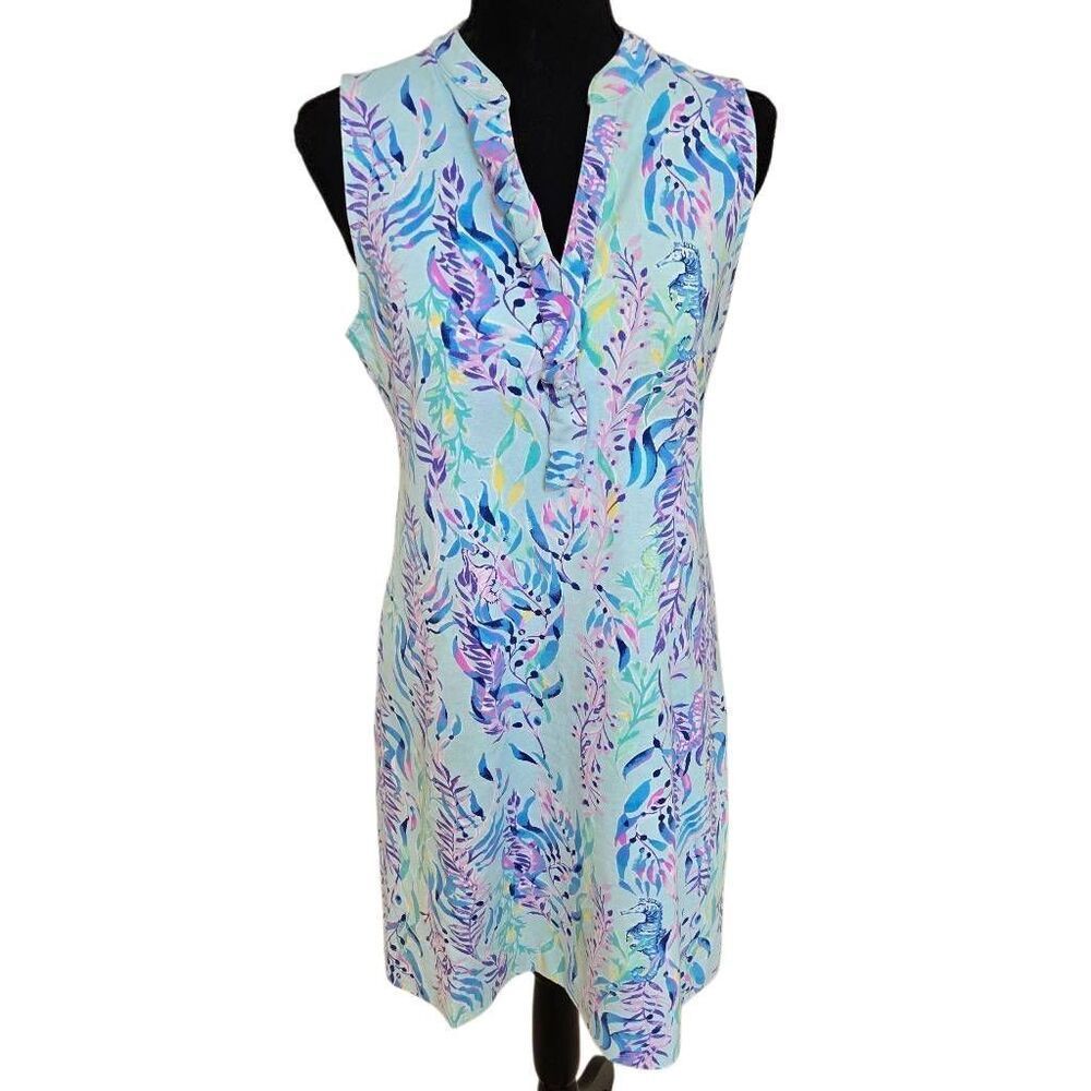 Lilly Pulitzer Womens Seahorse Print Sherryn Shift Dress Multicolor Size Small - Picture 10 of 10